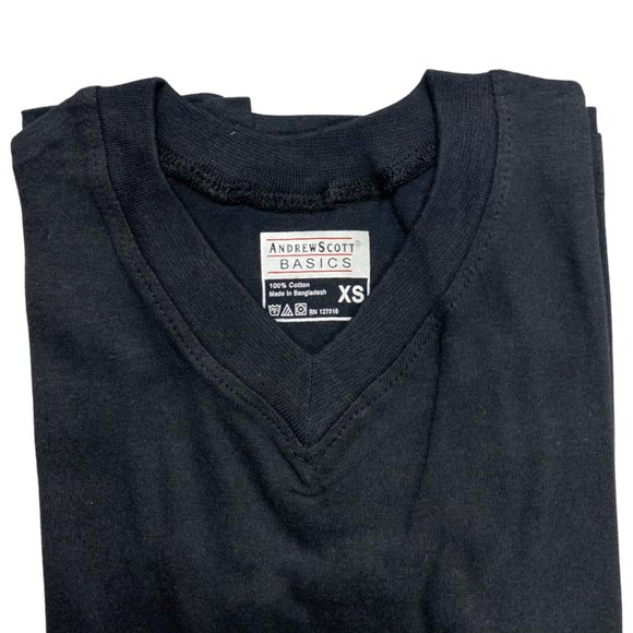 Andrew Scott Boys'12 Pack V Neck T Shirt - Cotton (Black, Navy, Grey) - Picture 7 of 8